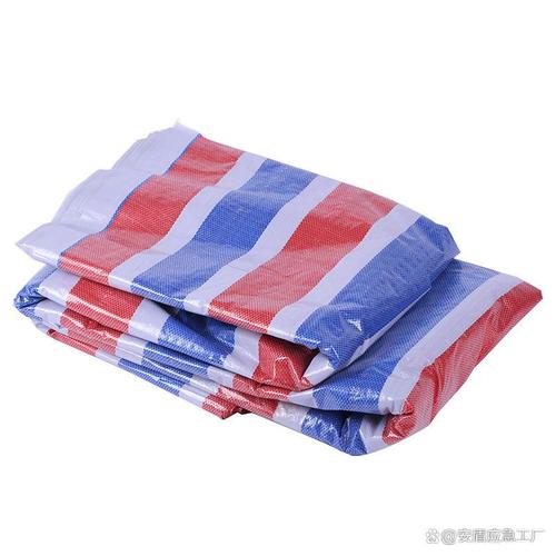 三色彩條布單膜50g防汛應急塑料編織布工地鋪地塑料布彩條布篷布